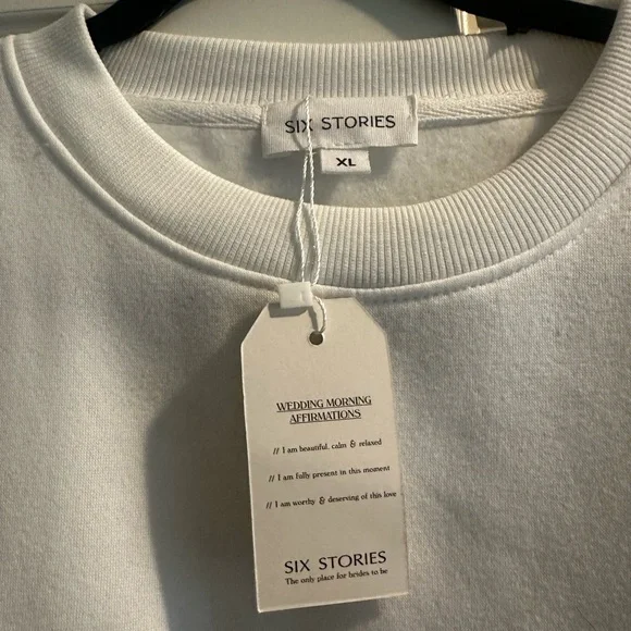 White 'Bride' Sweatshirt Six Stories - Picture 3 of 3